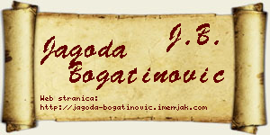 Jagoda Bogatinović vizit kartica